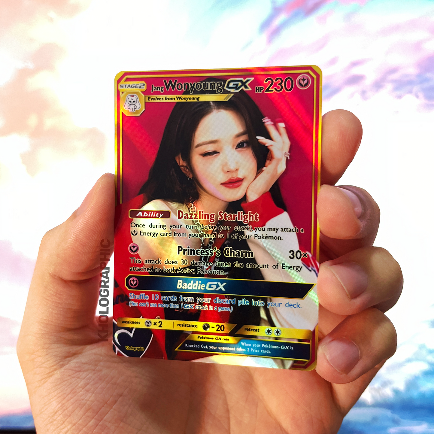 IVE Wonyoung GX Gold Holographic Cards