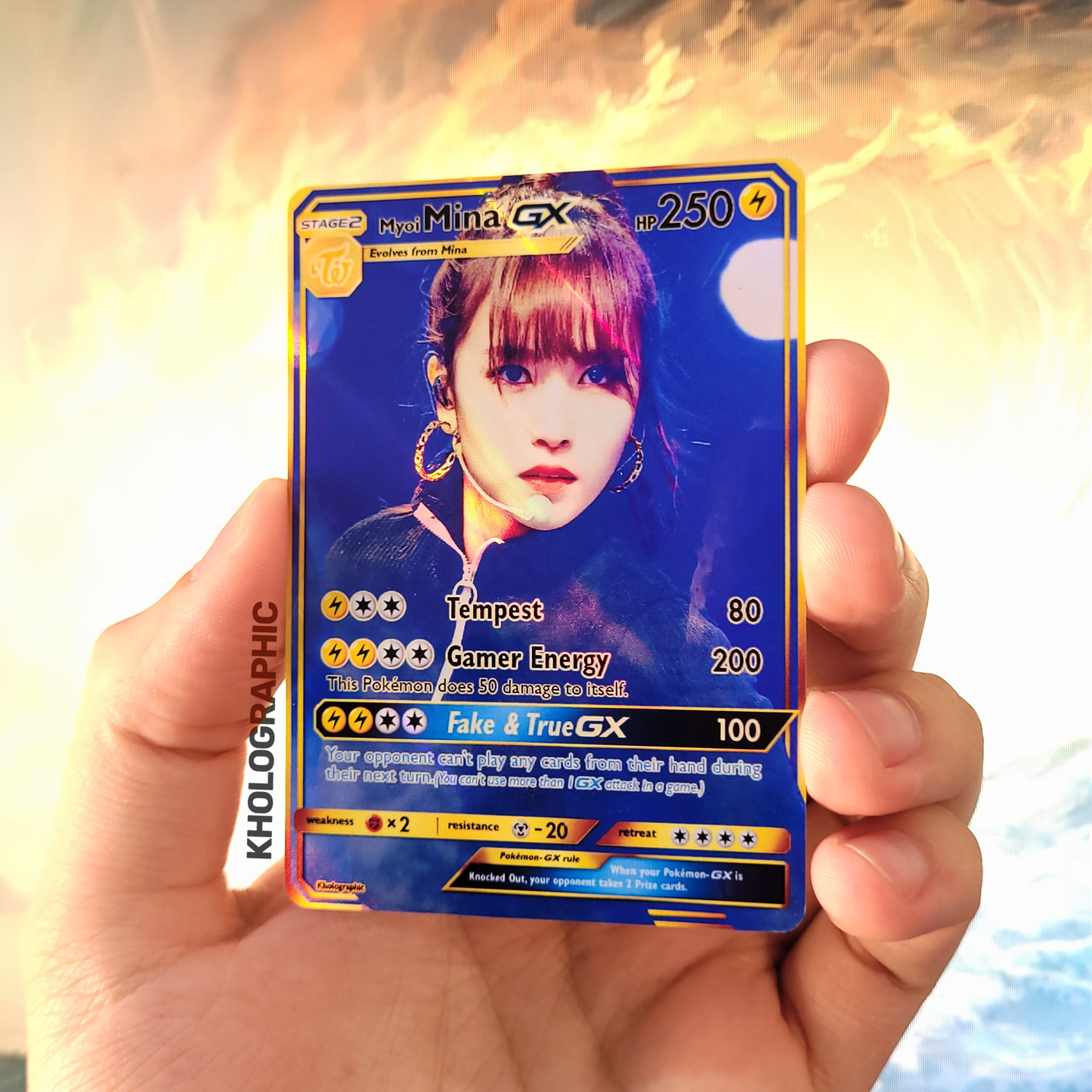 Twice Mina GX Gold Holographic Cards