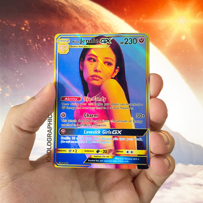 Blackpink Jennie GX Gold Holographic Cards