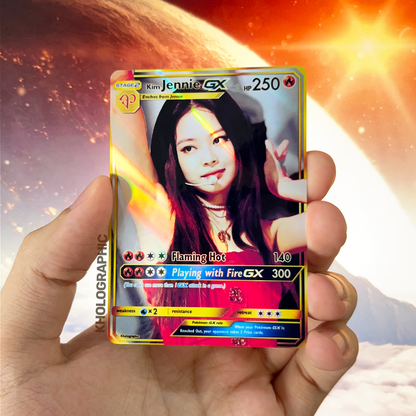 Blackpink Jennie GX Gold Holographic Cards