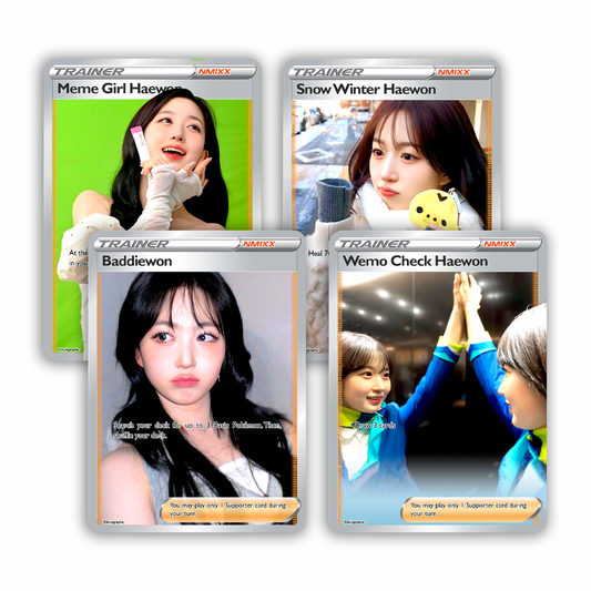 NMIXX Haewon Trainer Holographic Cards