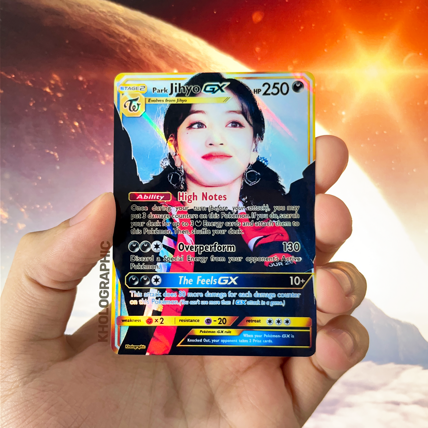 Twice Jihyo GX Gold Holographic Cards