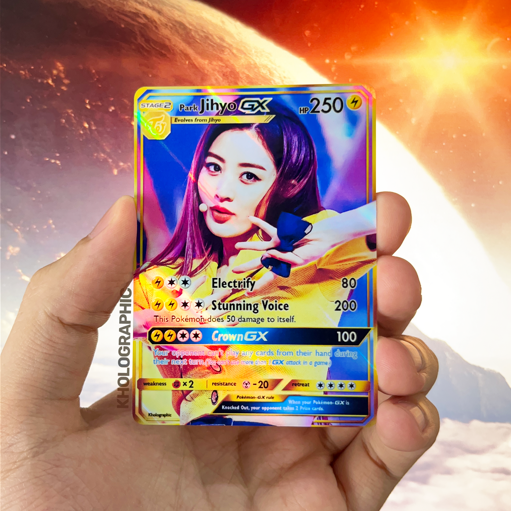 Twice Jihyo GX Gold Holographic Cards Kholographic Twice Jihyo GX Gold Holographic Cards Kholographic