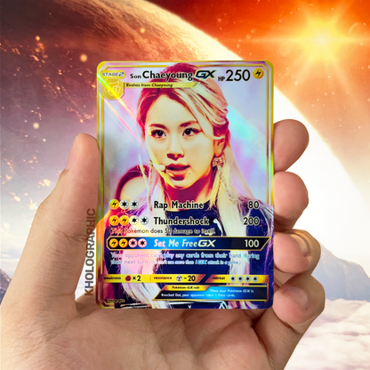 Twice Chaeyoung GX Gold Holographic Cards