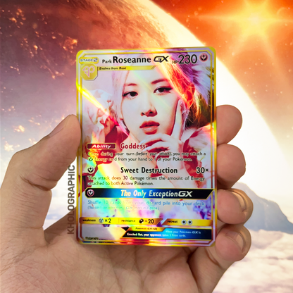 Blackpink Rose GX Gold Holographic Cards