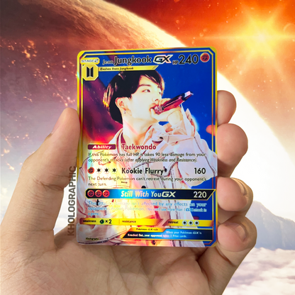 BTS Jungkook GX Gold Holographic Cards