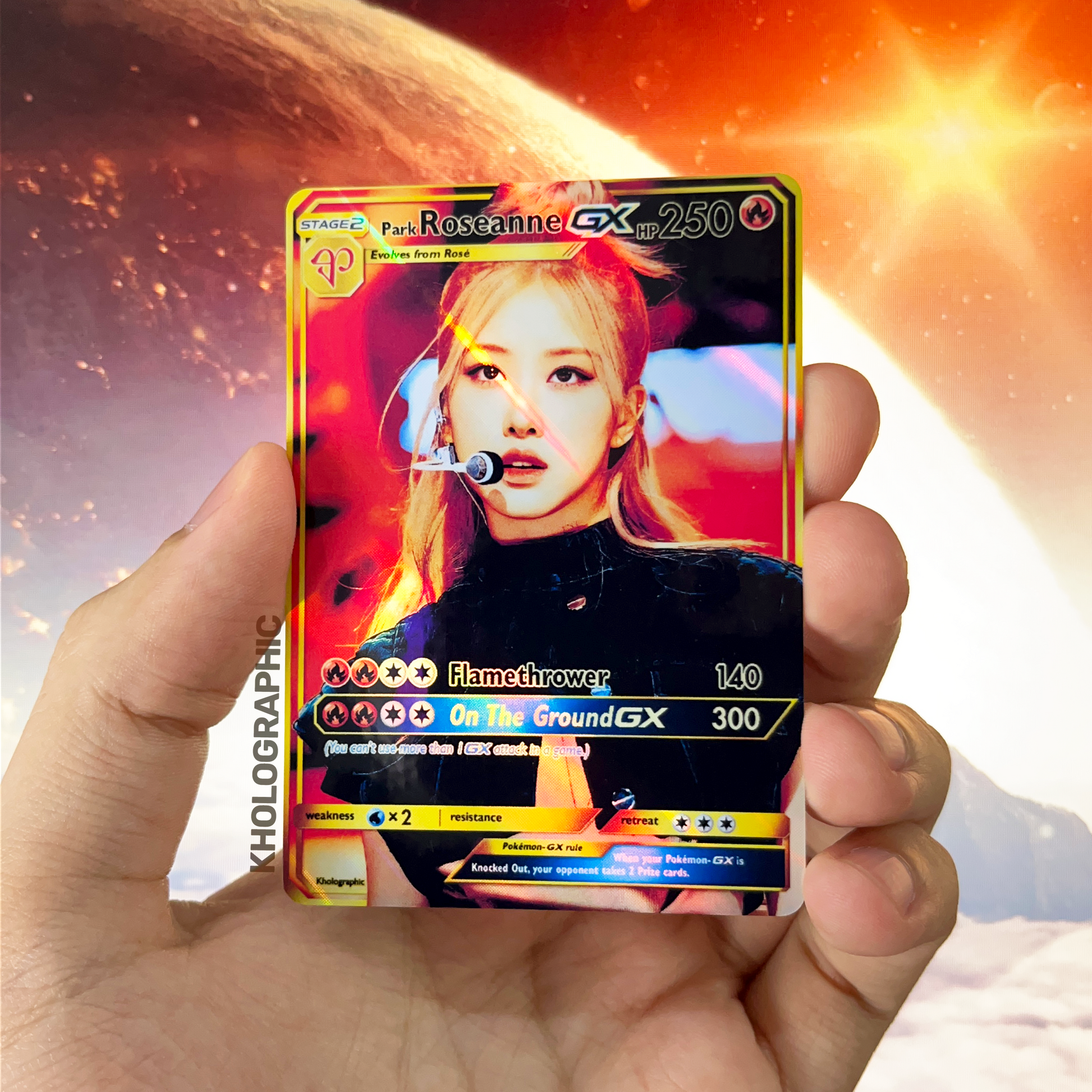 Blackpink Rose GX Gold Holographic Cards – Kholographic Blackpink Rose GX Gold Holographic Cards – Kholographic