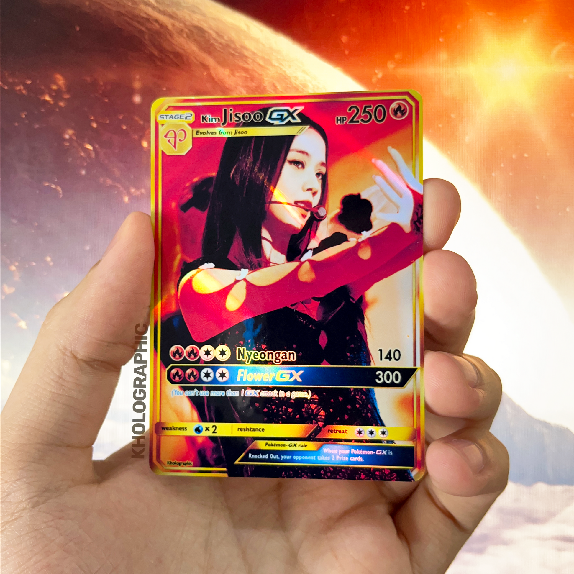 Blackpink Jisoo GX Gold Holographic Cards – Kholographic Blackpink Jisoo GX Gold Holographic Cards – Kholographic