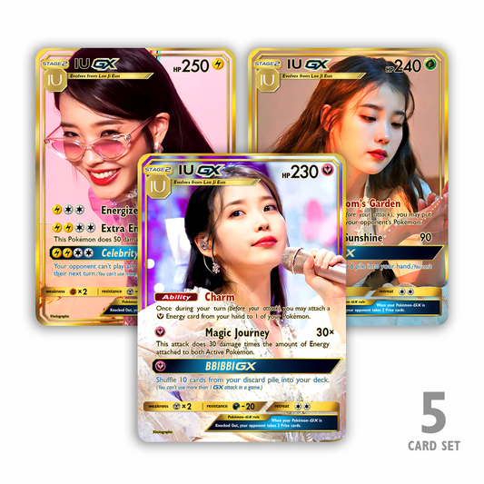 IU GX Gold Holographic Cards