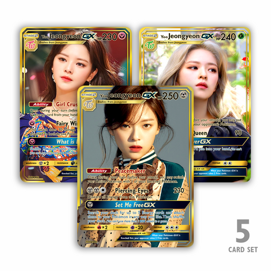 Twice Jeongyeon GX Gold Holographic Cards