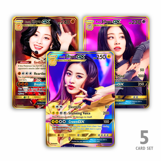 Twice Jihyo GX Gold Holographic Cards