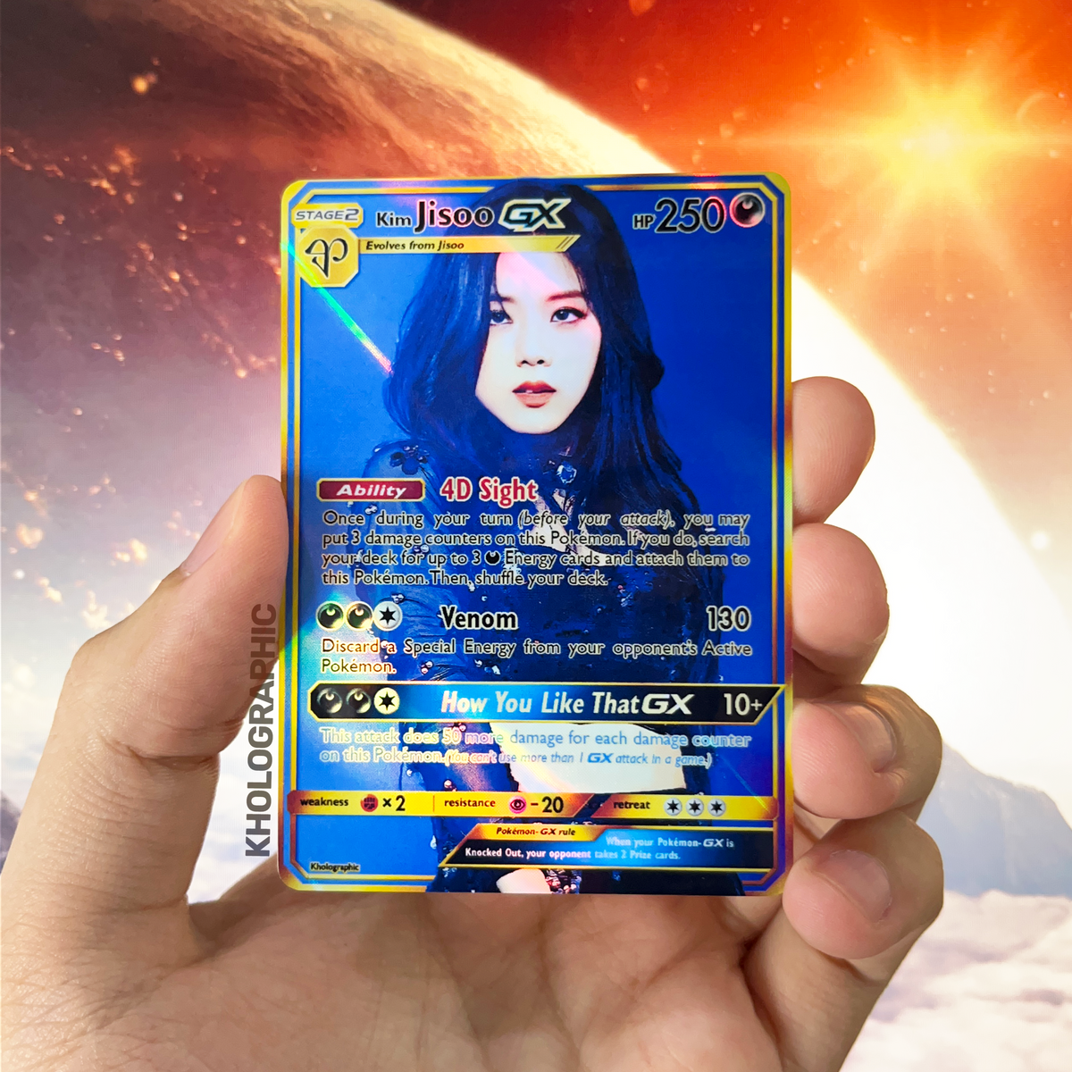 Blackpink Jisoo GX Gold Holographic Cards – Kholographic Blackpink Jisoo GX Gold Holographic Cards – Kholographic