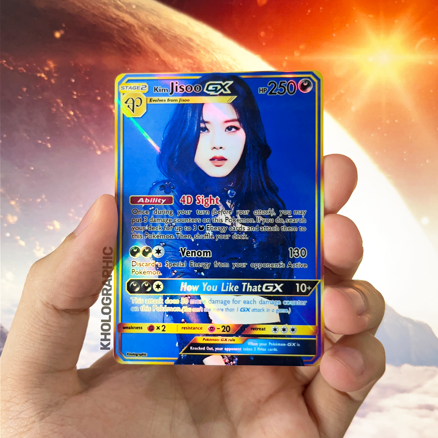 Blackpink Jisoo GX Gold Holographic Cards