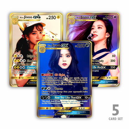 Blackpink Jisoo GX Gold Holographic Cards – Kholographic Blackpink Jisoo GX Gold Holographic Cards – Kholographic