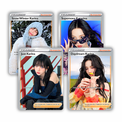 Aespa Karina Trainer Holographic Cards – Kholographic Aespa Karina Trainer Holographic Cards – Kholographic