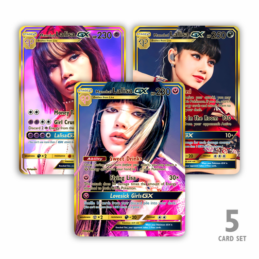 Blackpink Lisa GX Gold Holographic Cards