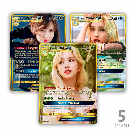 Twice Mina GX Gold Holographic Cards
