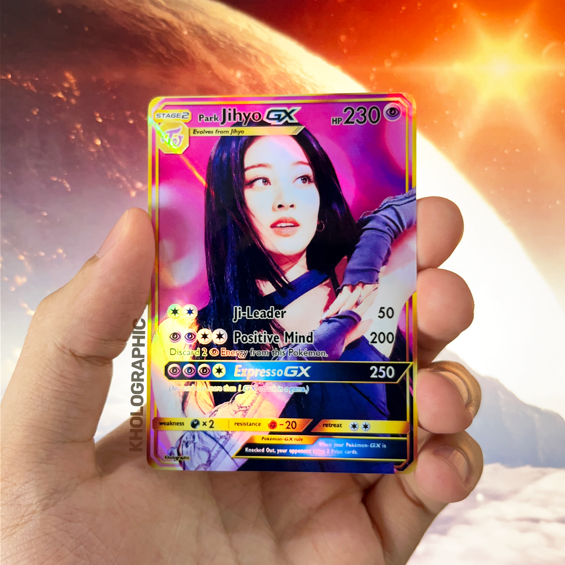Twice Jihyo GX Gold Holographic Cards Kholographic Twice Jihyo GX Gold Holographic Cards Kholographic