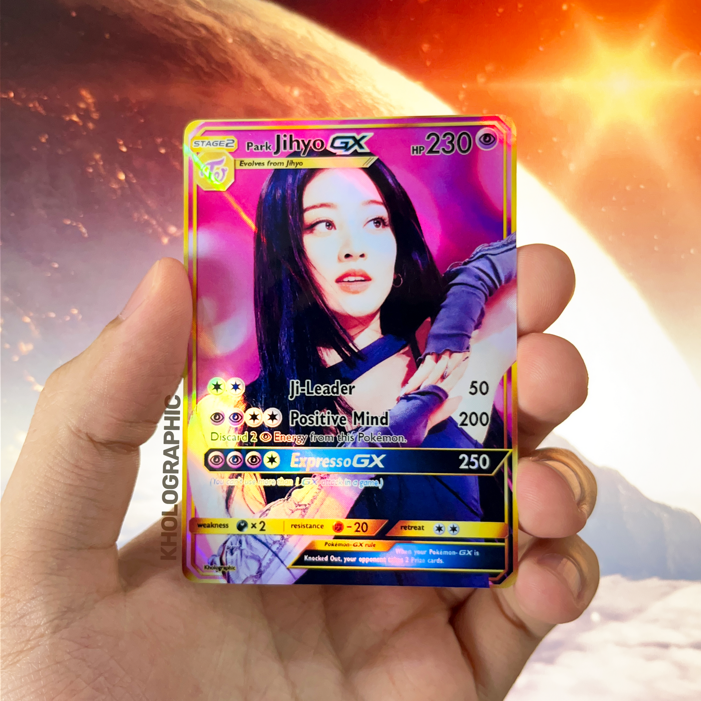 Twice Jihyo GX Gold Holographic Cards