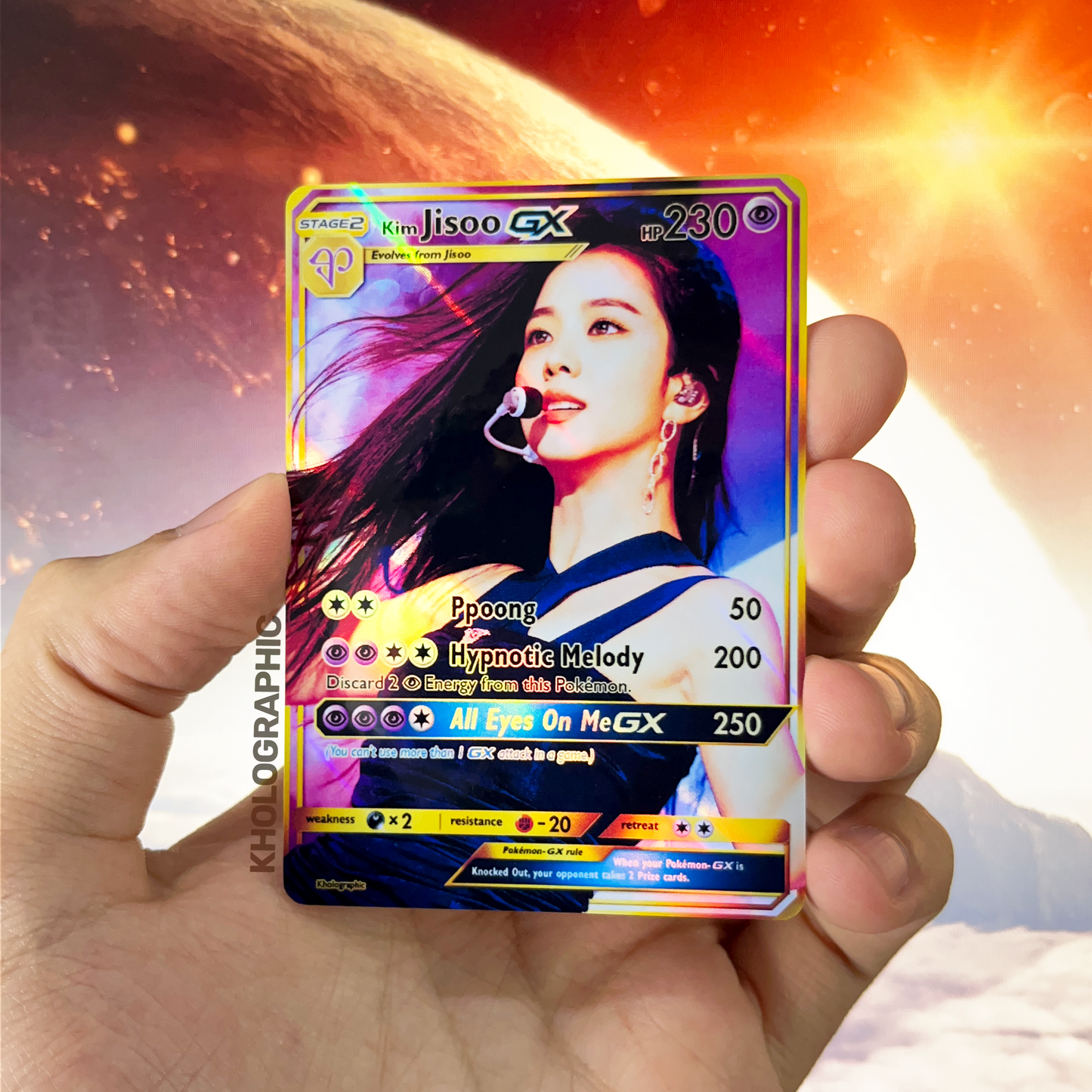 Blackpink Jisoo GX Gold Holographic Cards