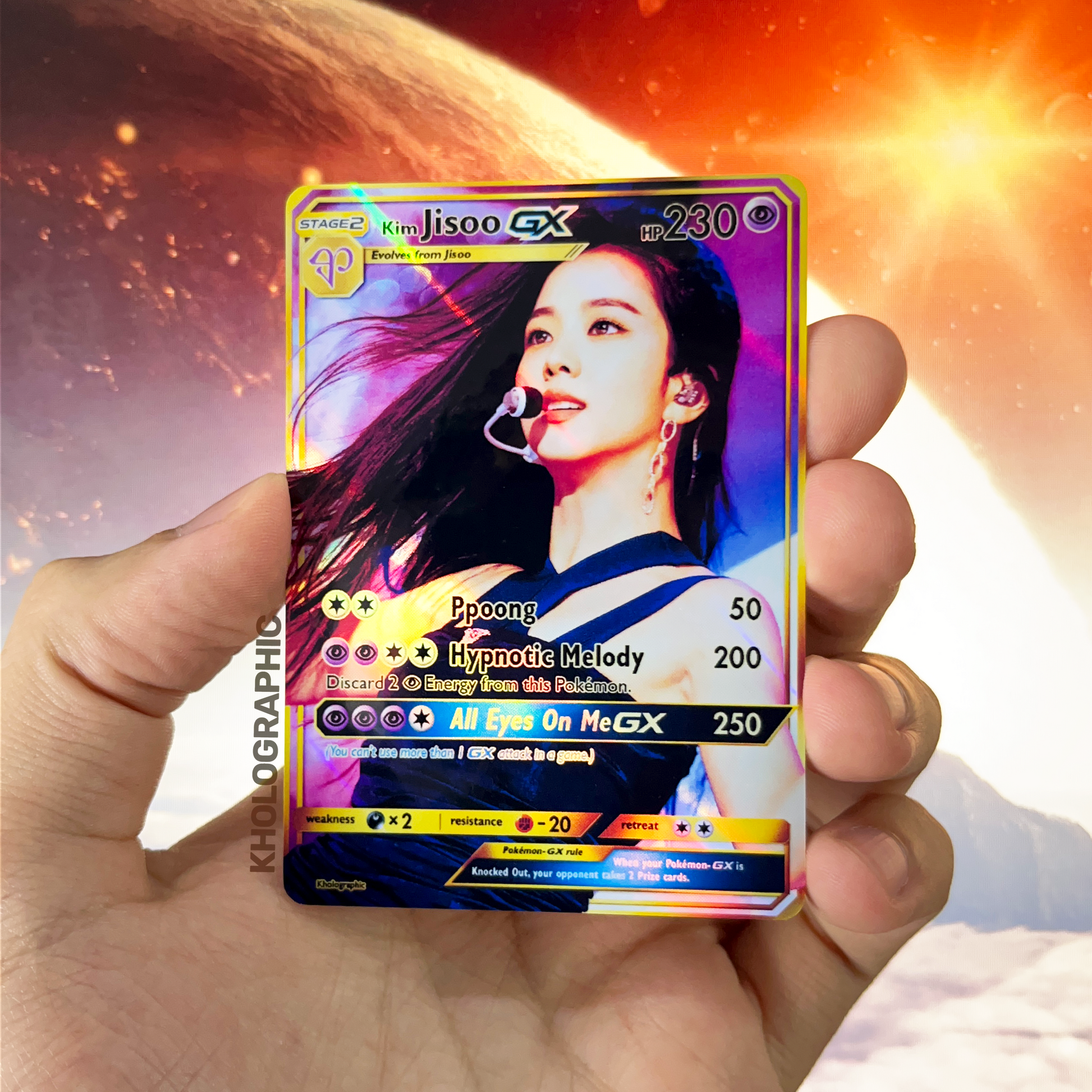 Blackpink Jisoo GX Gold Holographic Cards – Kholographic Blackpink Jisoo GX Gold Holographic Cards – Kholographic