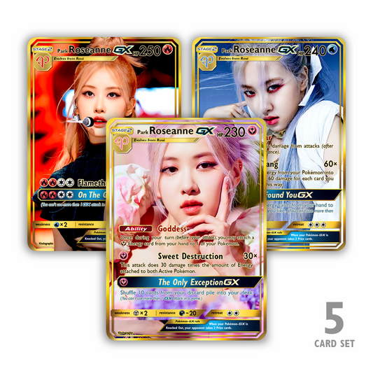 Blackpink Rose GX Gold Holographic Cards
