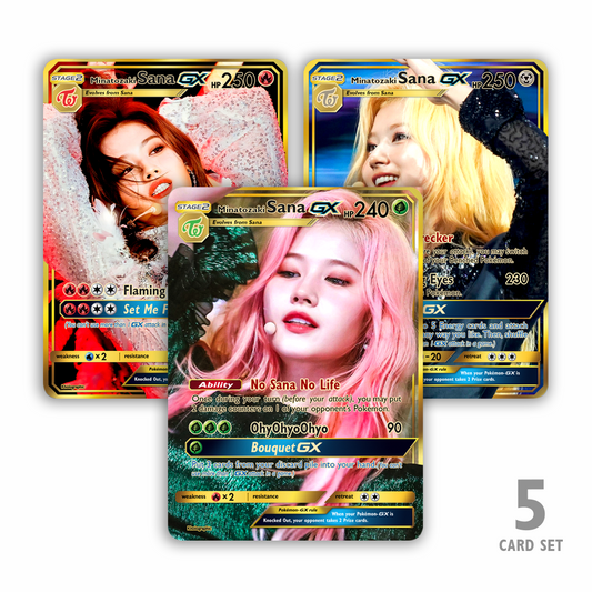 Twice Sana GX Gold Holographic Cards