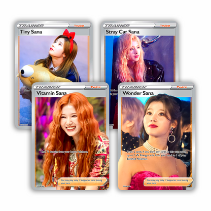 Twice Sana Trainer Holographic Cards – Kholographic Twice Sana Trainer Holographic Cards – Kholographic