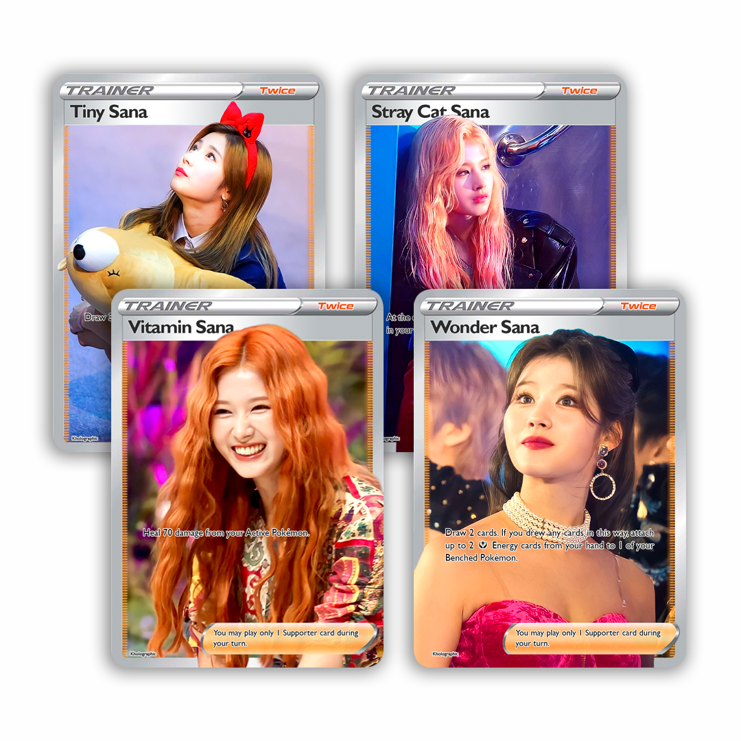 Twice Sana Trainer Holographic Cards