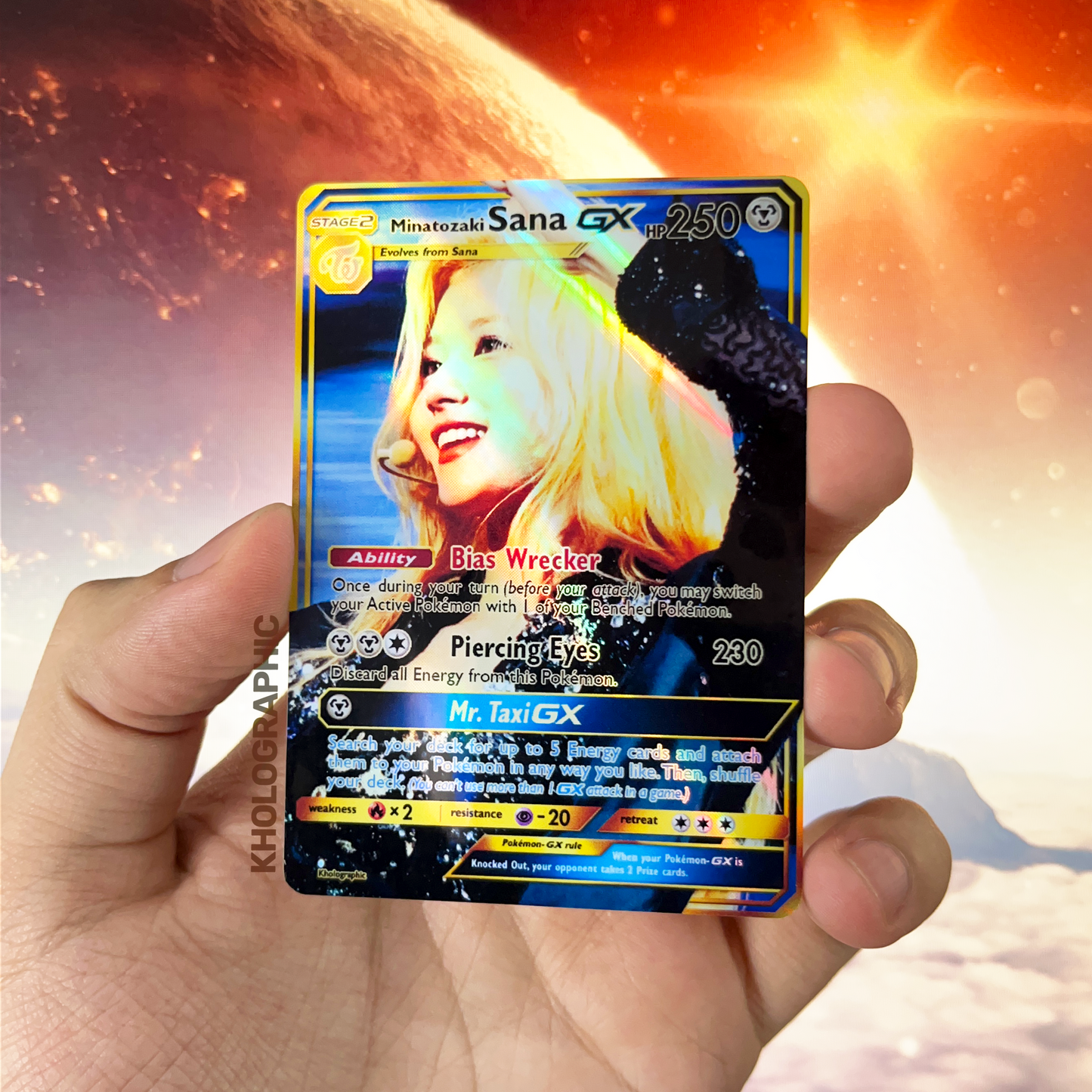 Twice Sana GX Gold Holographic Cards