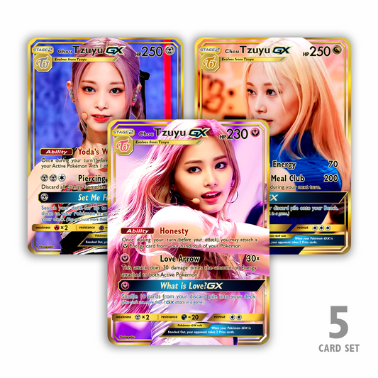 Twice Tzuyu GX Gold Holographic Cards