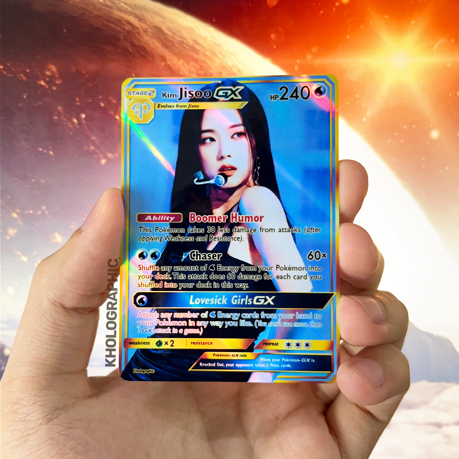 Blackpink Jisoo GX Gold Holographic Cards – Kholographic Blackpink Jisoo GX Gold Holographic Cards – Kholographic