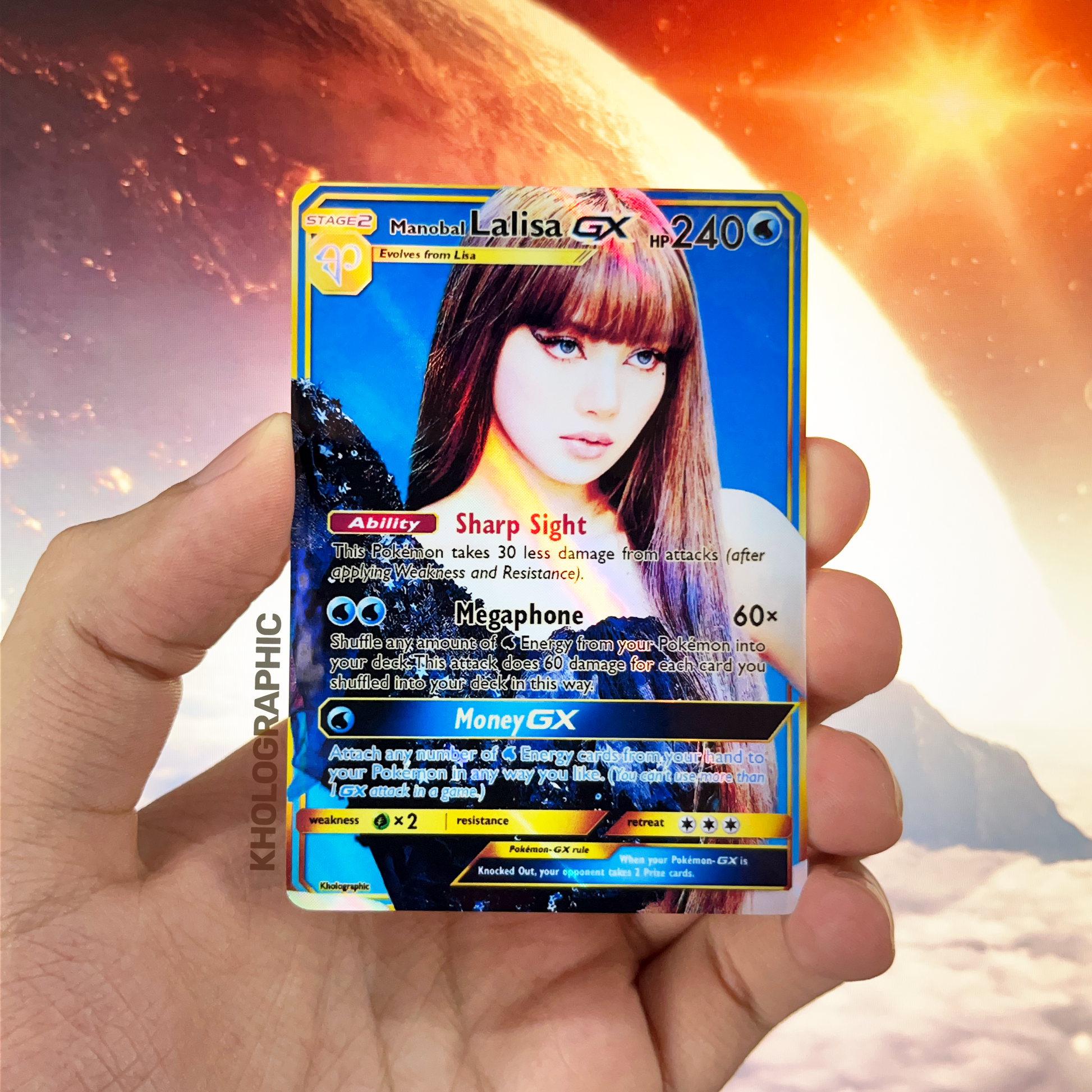 Blackpink Lisa GX Gold Holographic Cards – Kholographic Blackpink Lisa GX Gold Holographic Cards – Kholographic