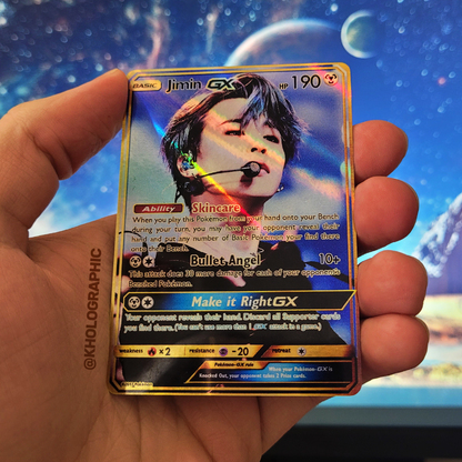 BTS Jimin GX Gold Holographic Cards